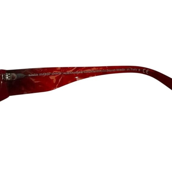 Alain Mikli x Alexandre Vauthier A05039 Edwidge Rectangular Sunglasses in Red - Picture 8 of 11